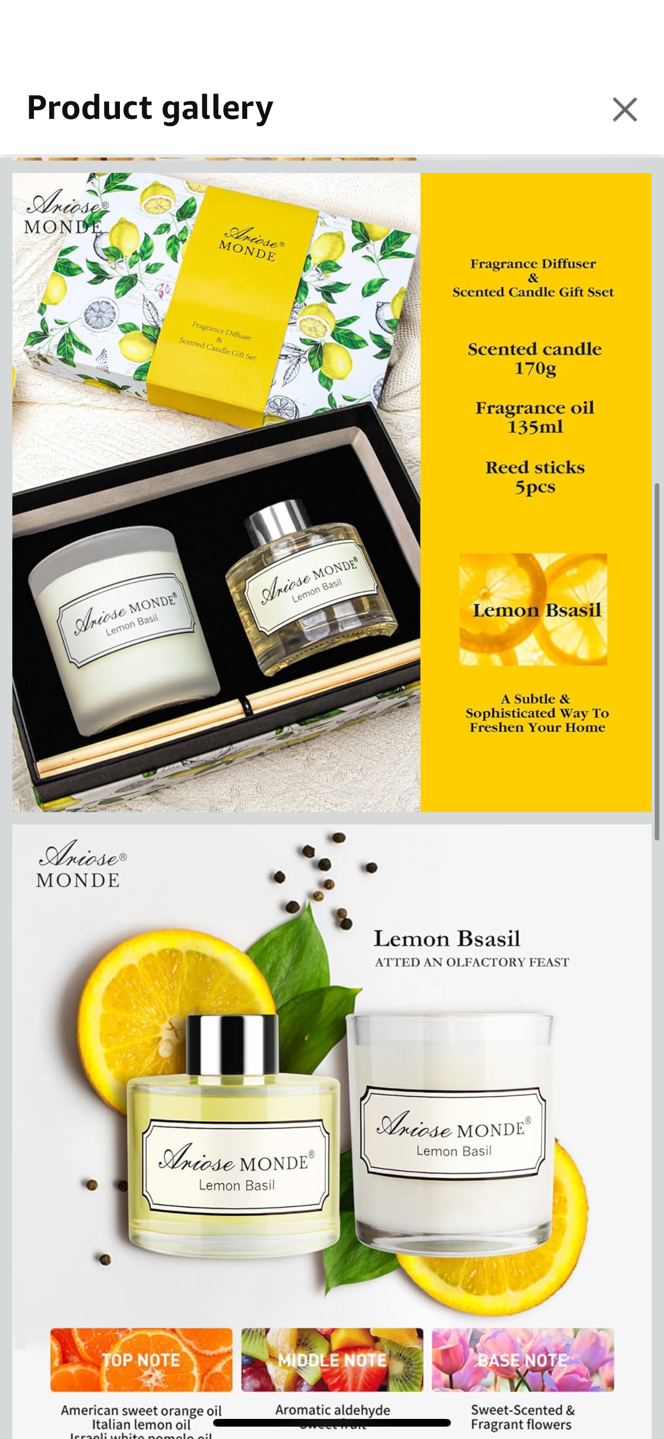 ArioseMonde (LEMON BASIL SET) 2pcs Set