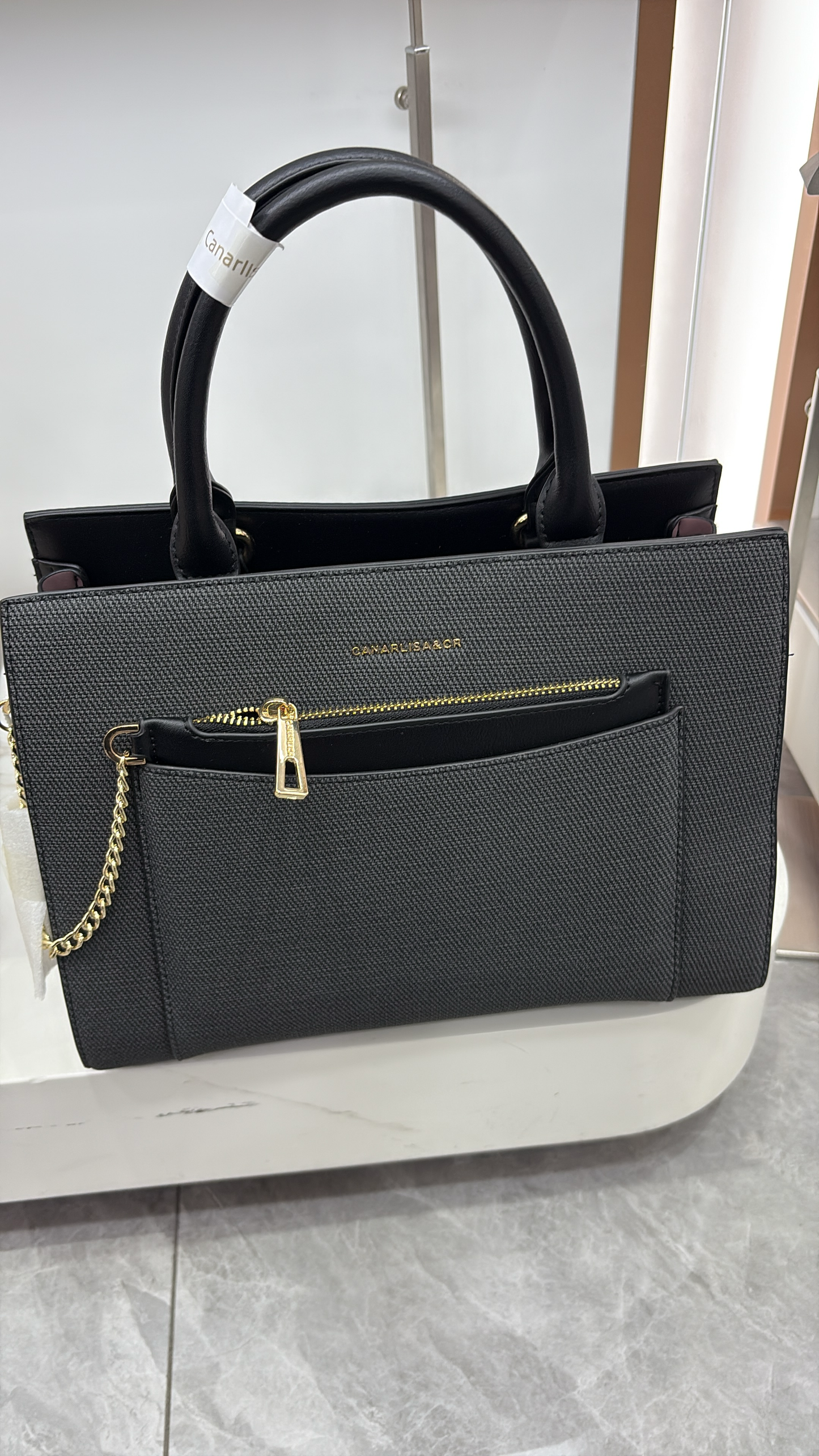 Cancrlisa & CR 8014 Luxury hand Bag (Black, Coffee, Gray, Dark Blue and Mud Colors) 7269 + Shams Musk for free (Ibrahim Al Qurashi)