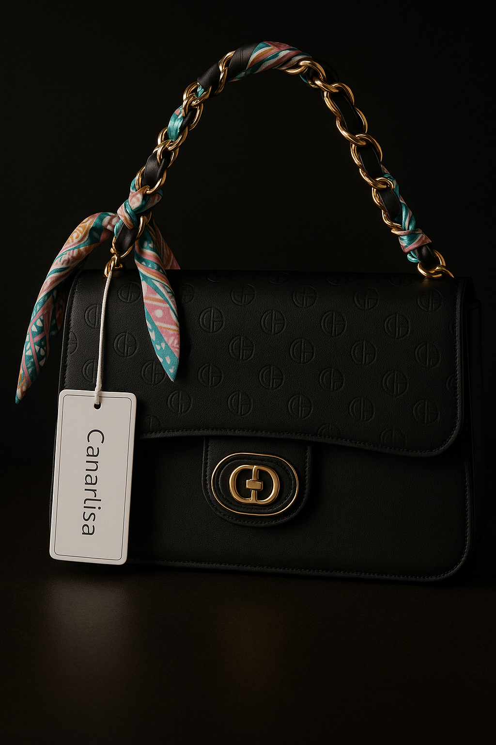 Canarlisa Luxury HandBag (Black, Green, Pink, Beige, Brown and Khaki Colors) ST132 + Shams Musk for free (Ibrahim Al Qurashi)