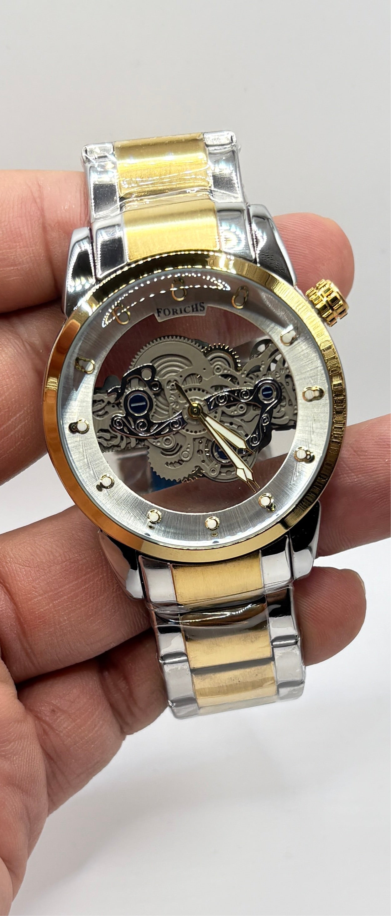 Elite Men Analog Watches Forichs Silver and