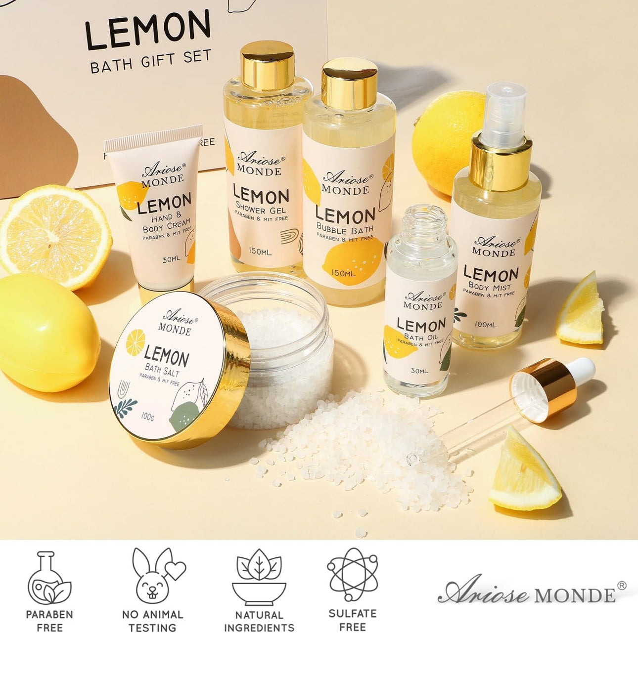 ARIOSE MONDE (LEMON BATH GIFT SET)  6pcs Set
