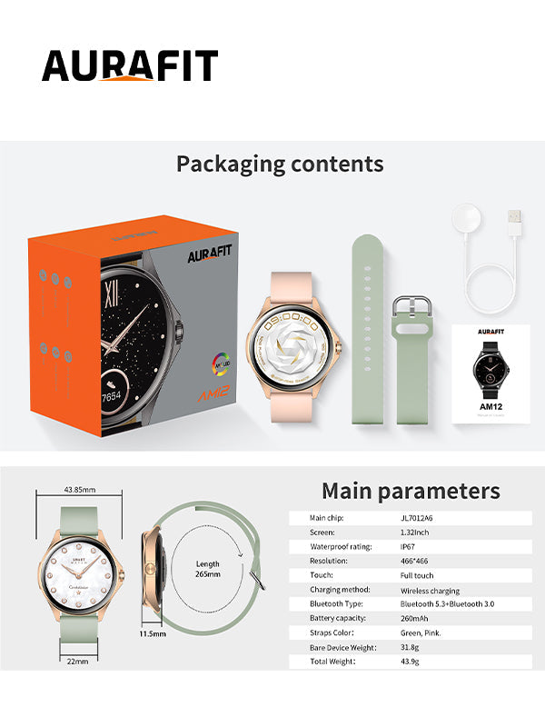 AURAFIT high quality Smart Watch AM12