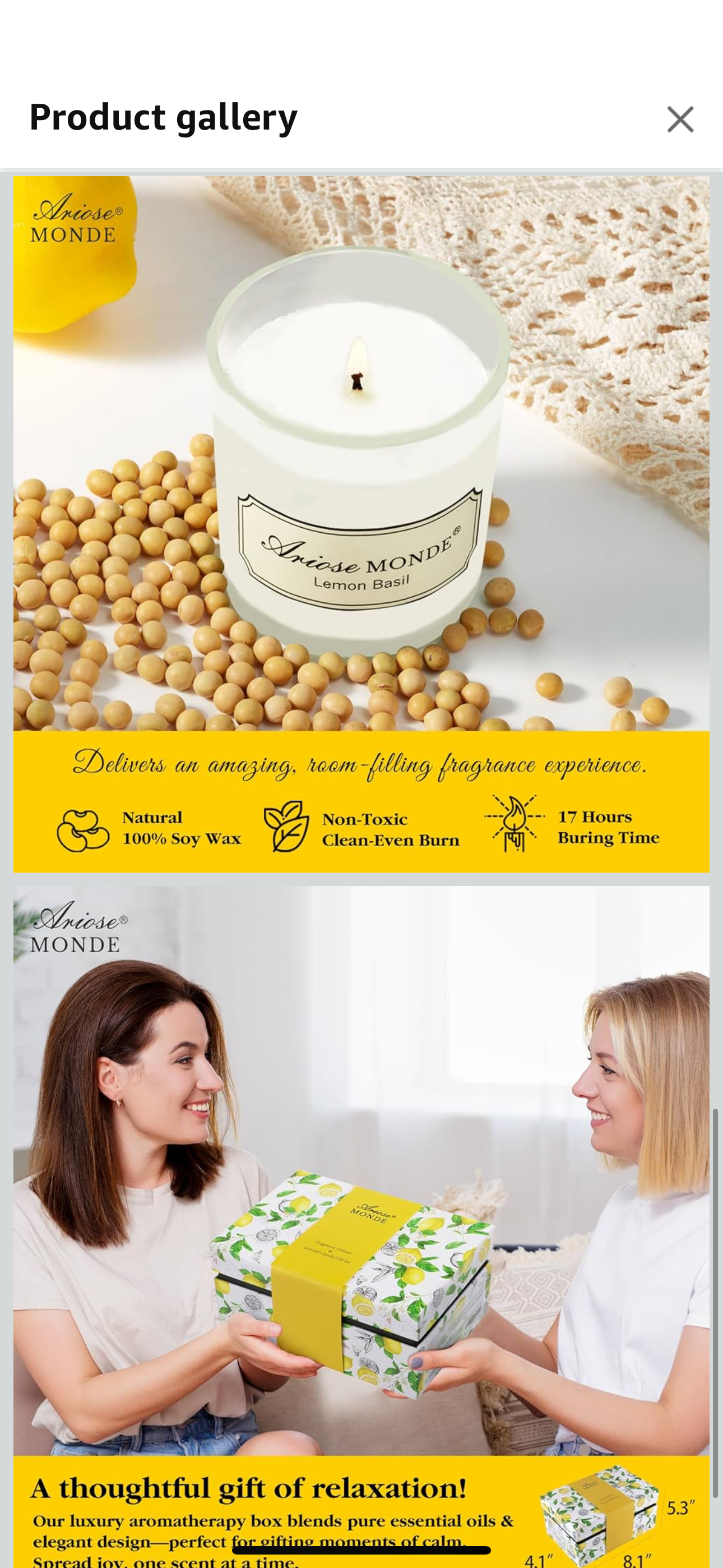 ArioseMonde (LEMON BASIL SET) 2pcs Set