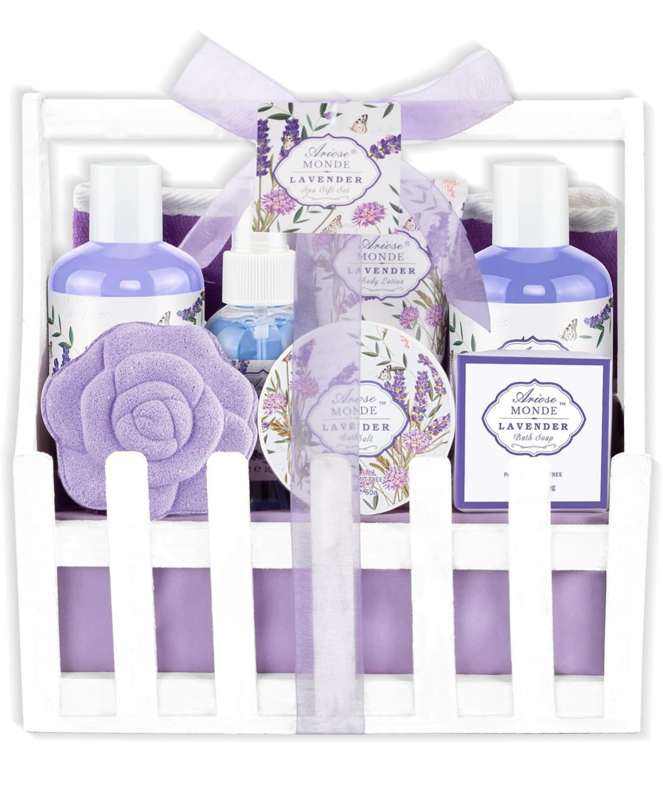 ArioseMonde (Lavender Spa Gift Set) 8pcs Set Body Lotion, Body Mist and others