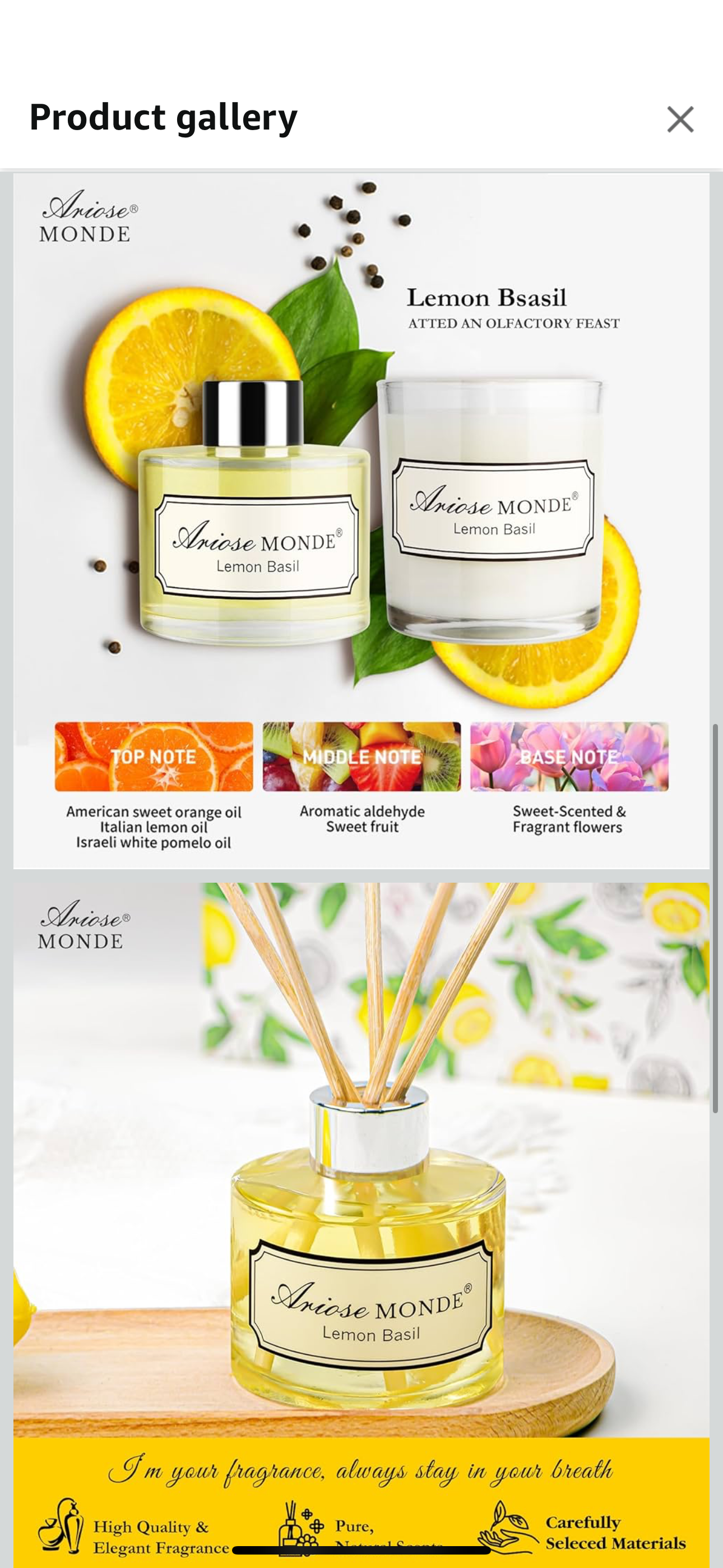 ArioseMonde (LEMON BASIL SET) 2pcs Set