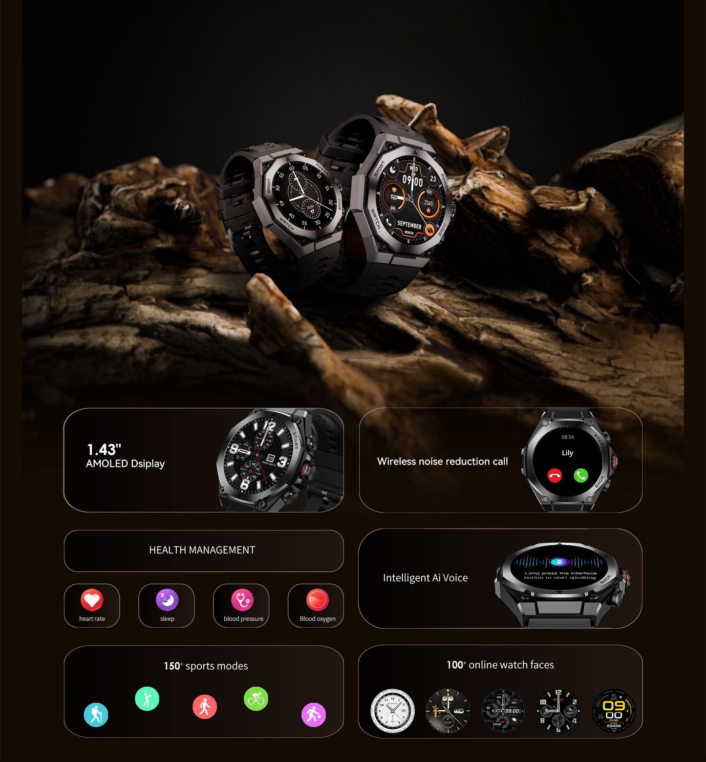 AURAFIT high quality Smart Watch AM12