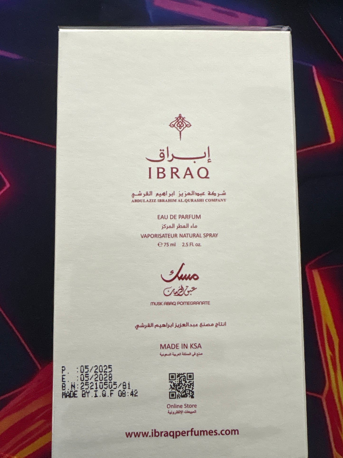 IBRAQ Ibraheem Al Qurashi - ABAQ POMEGRANATE MUSK