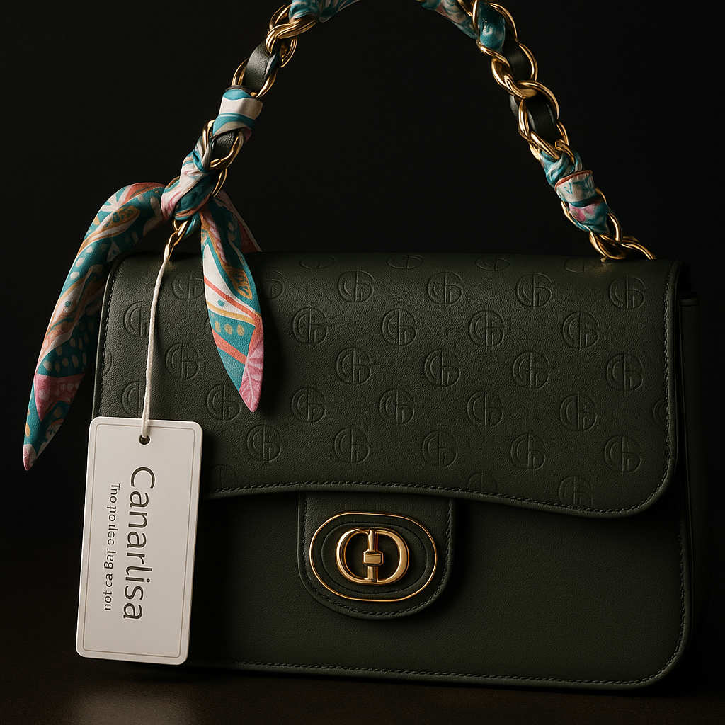 Canarlisa Luxury HandBag (Black, Green, Pink, Beige, Brown and Khaki Colors) ST132 + Shams Musk for free (Ibrahim Al Qurashi)