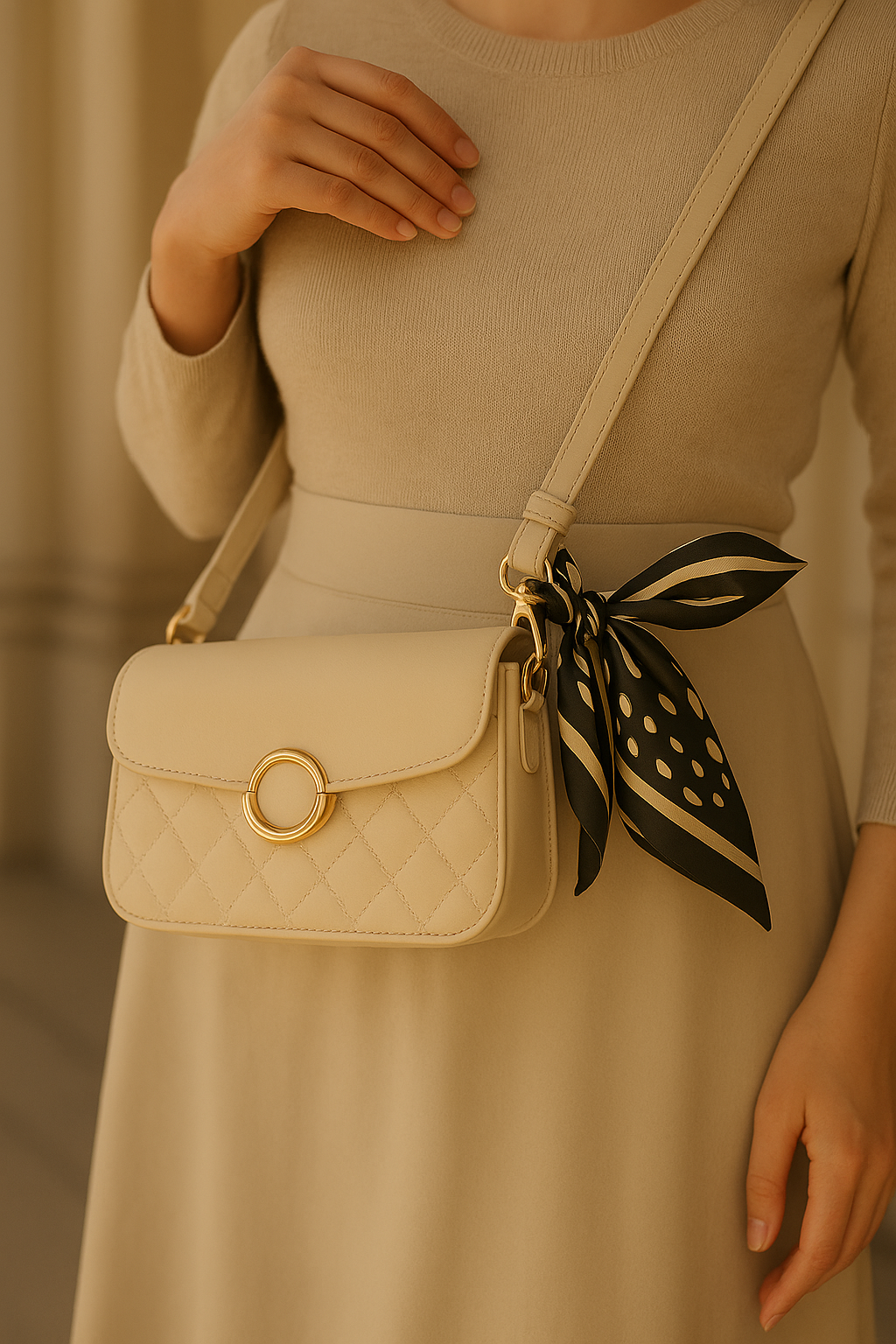 Christina & OLK Luxury Women Bags (Beige, Black, Pink, Brown and Khaki Colors) 8514 + Shams Musk for free (Ibrahim Al Qurashi)