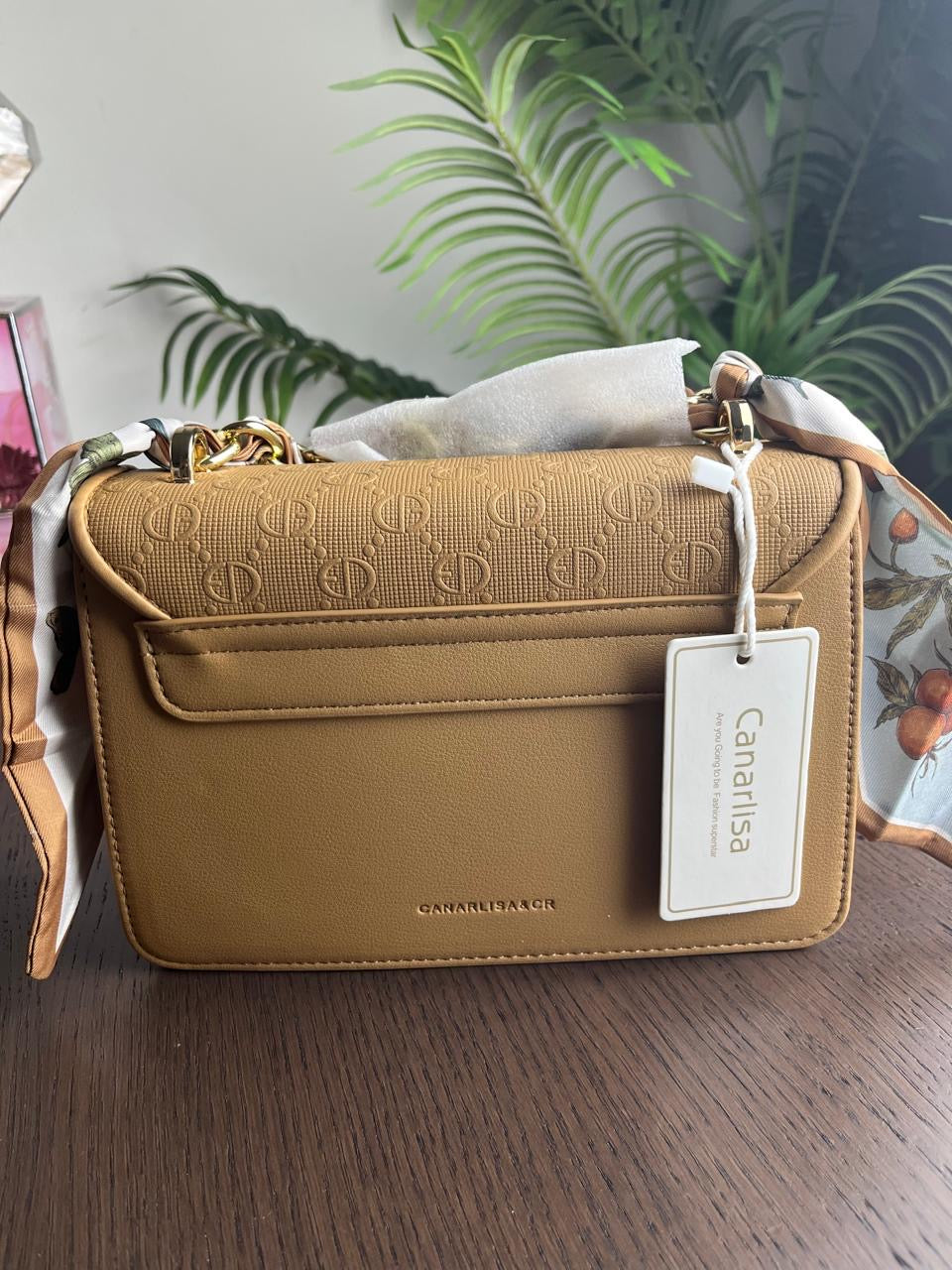 Canarlisa Luxury HandBag (Black, Green, Pink, Beige, Brown and Khaki Colors) ST132 + Shams Musk for free (Ibrahim Al Qurashi)