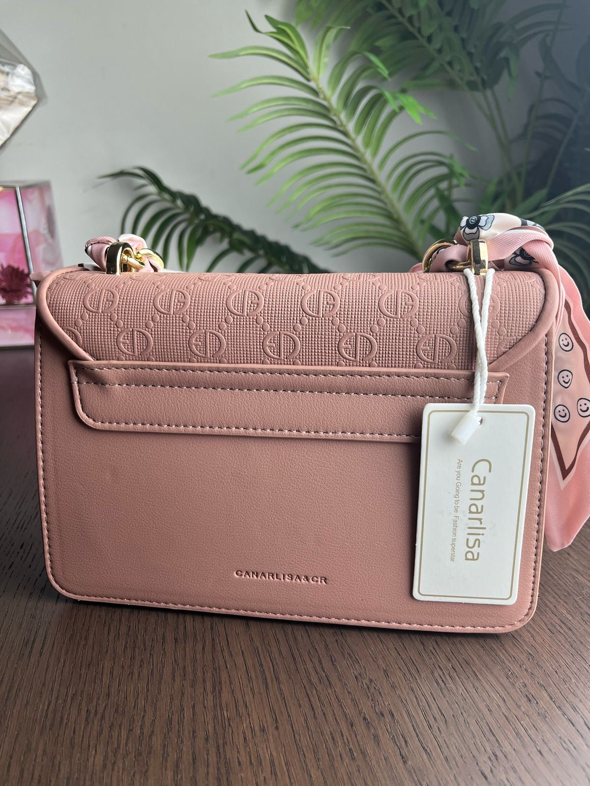 Canarlisa Luxury HandBag (Black, Green, Pink, Beige, Brown and Khaki Colors) ST132 + Shams Musk for free (Ibrahim Al Qurashi)