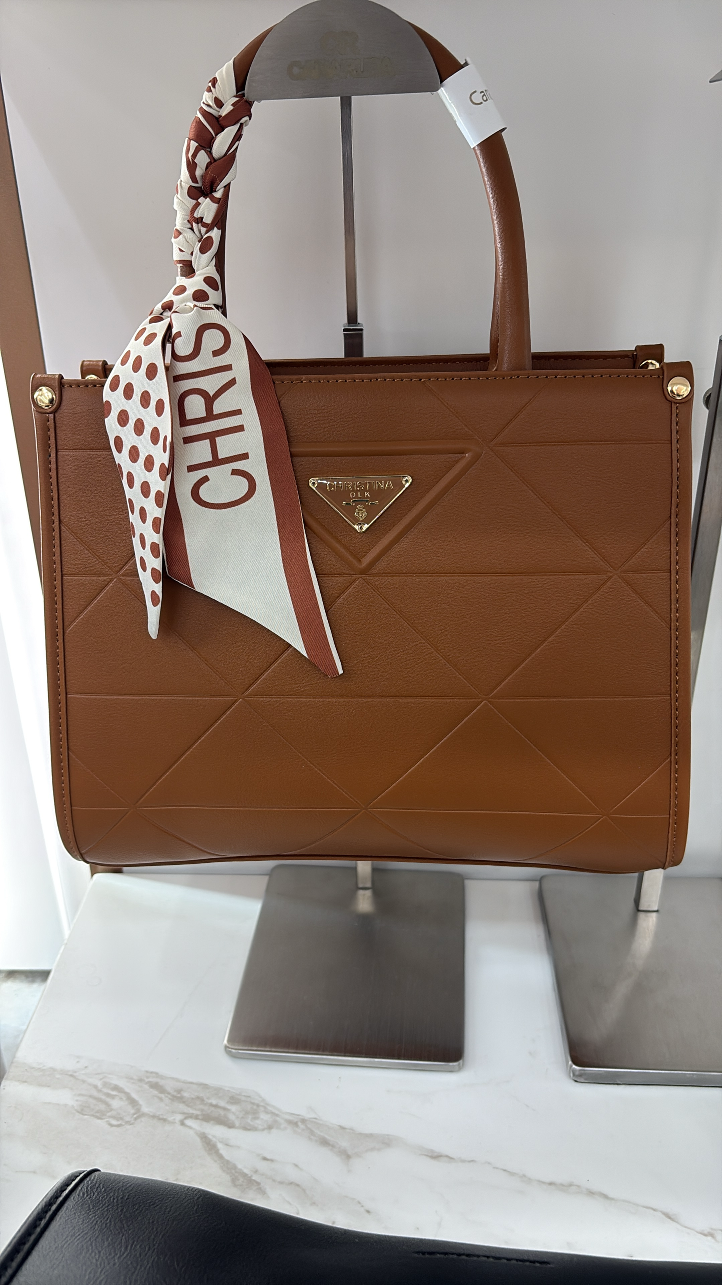 Christina OLK W7651 Luxury Bag (Pink, Beige, Green, Black, khaki and Brown colors) 8595 + Shams Musk for free (Ibrahim Al Qurashi)