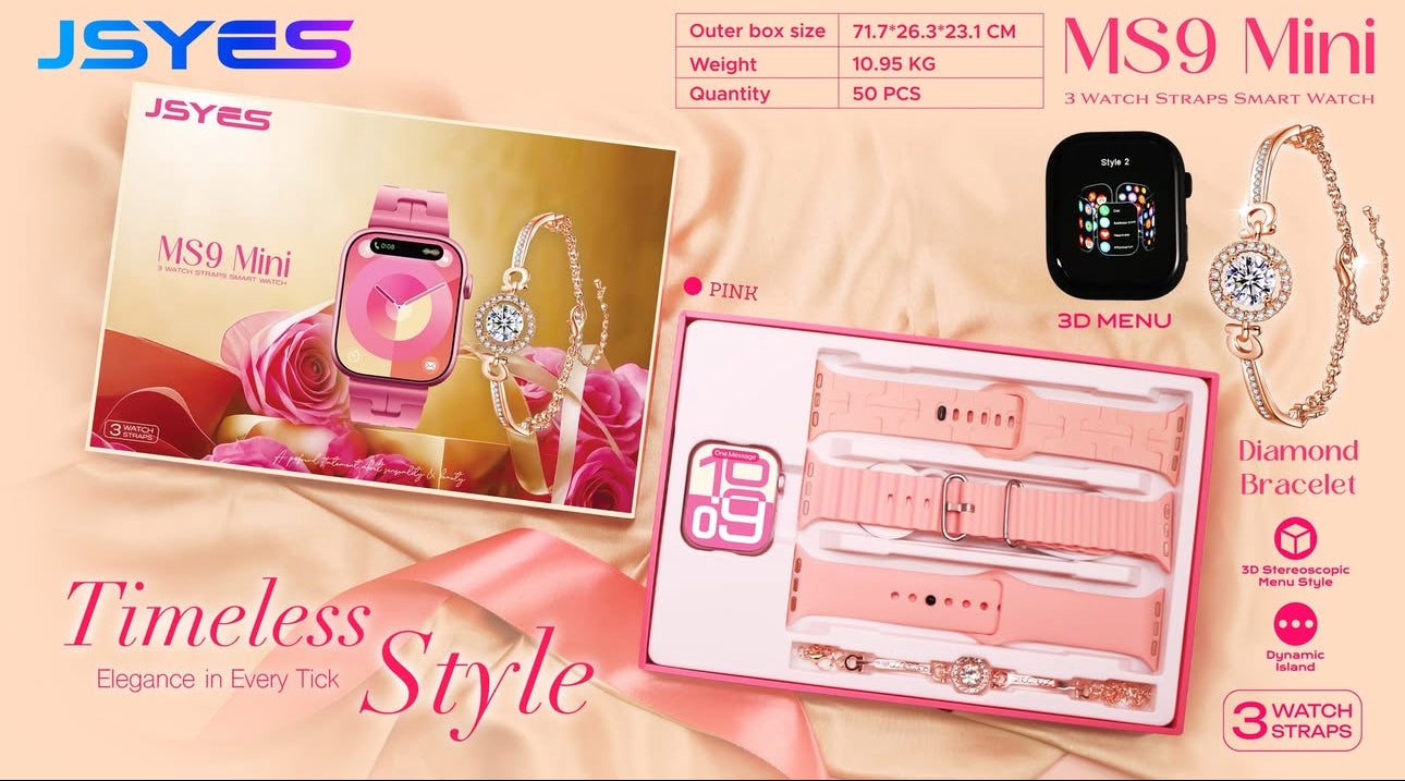 Smart Watches MS9 mini with 3 watch Straps